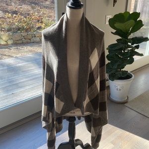 Cashmere Argyle Wrap Sweater
